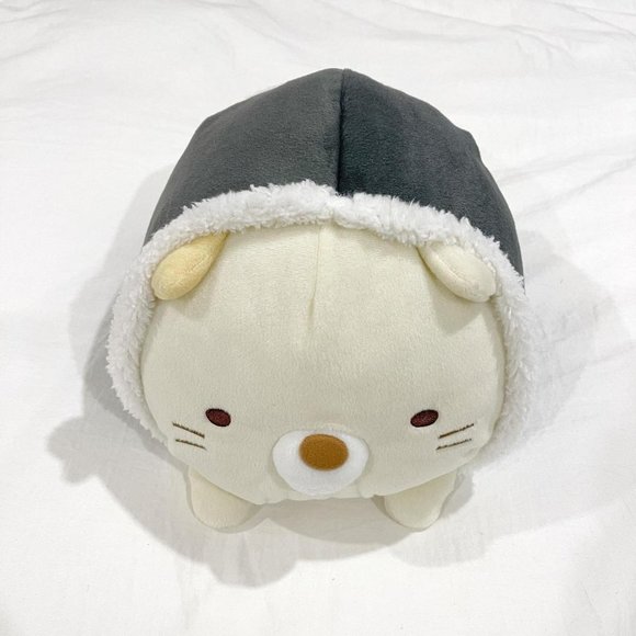 Sumikkogurashi - Kawaii Toy Plush - Neko Cat in Big Rolled Sushi Costume (NWT) - Picture 1 of 3
